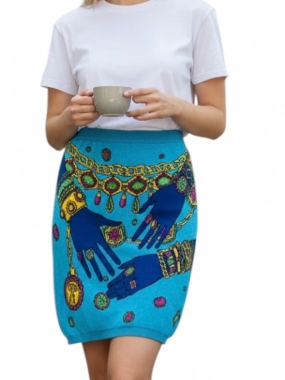 MOSCHINO COUTURE COTTON KNIT MINI SKIRT I 40 US 4
